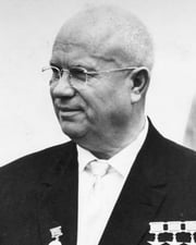 First Secretary of the Communist Party of the Soviet Union Nikita Khrushchev
